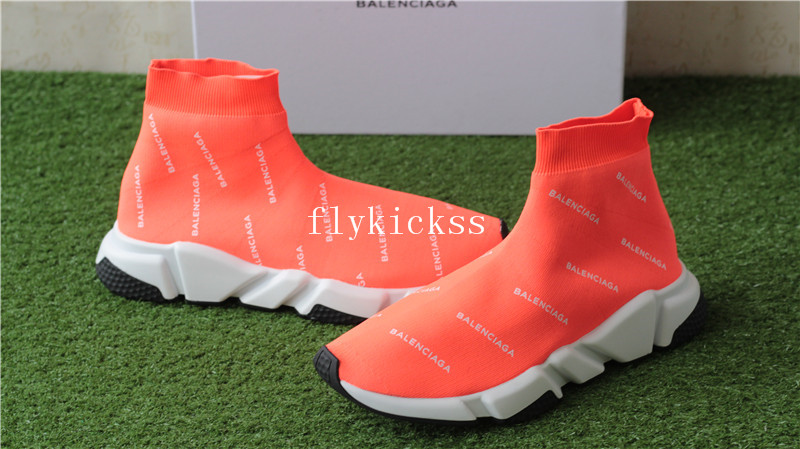 Balenciaga Speed Trainer Sock Orange Red